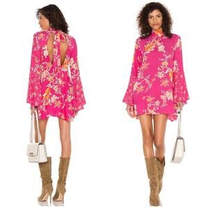 Free People Tate Floral Print Tunic Dress Size M $128